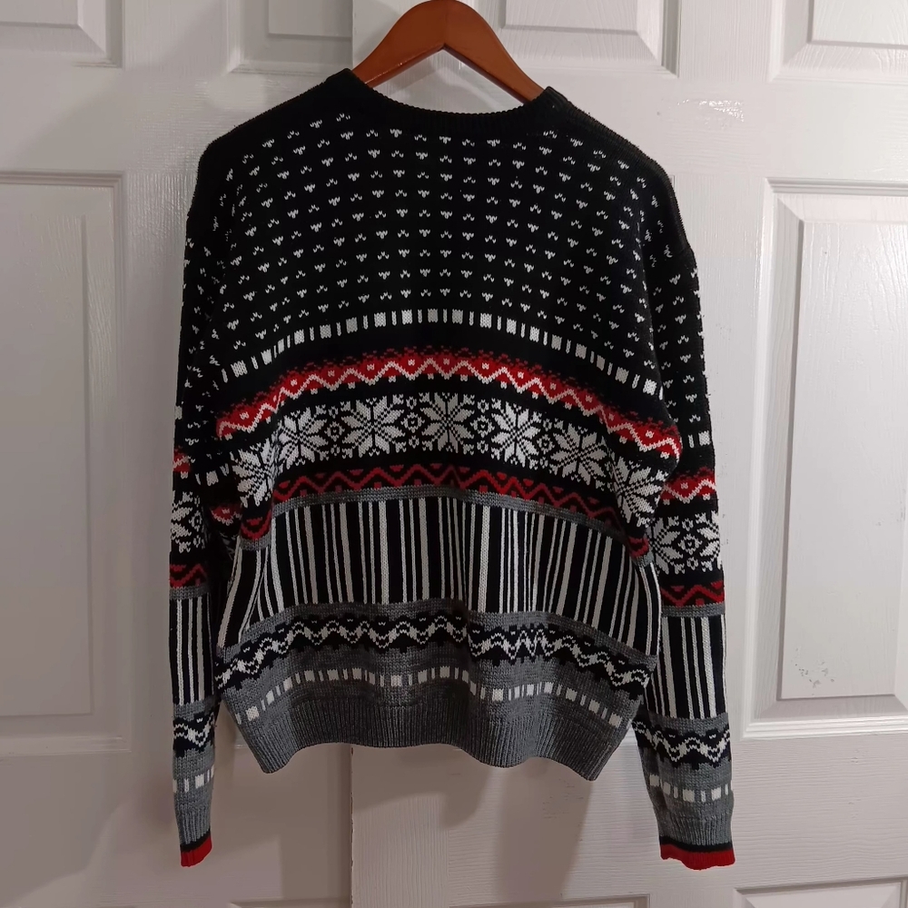 Vintage Columbia Women’s XL Fair Isle Alpine Ski Knit Crewneck Sweater Cabincore - Picture 2 of 7